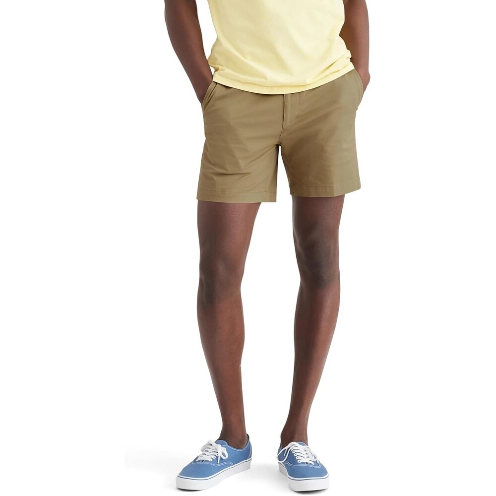 Dockers Ultimate Short Supreme Flex Size 34 6" Inseam Khaki Chino Shorts NWT